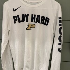 Men’s Purdue Boilermakers Nike Hoops 2018 Bench long sleeve shirt size small